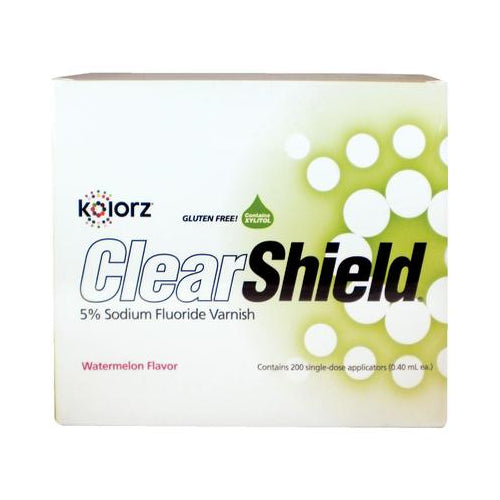 DMG 799502 Kolorz ClearShield 5% Sodium Fluoride Varnish Watermelon 200/Pk EXP Nov 2022 DMG 799502 Kolorz ClearShield 5% Sodium Fluoride Varnish Watermelon 200/Pk EXP Nov 2022